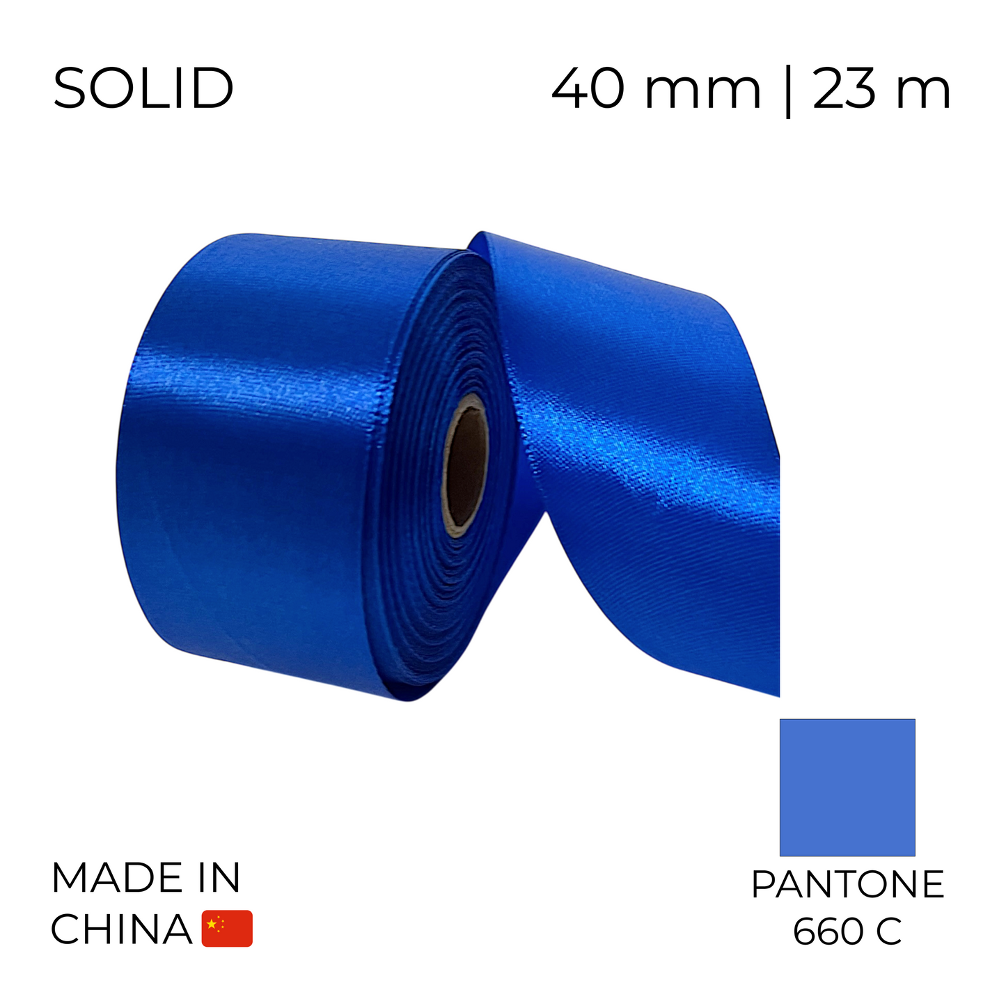 Satin Ribbon 40 mm 020 Blue 23 m (1 pc)