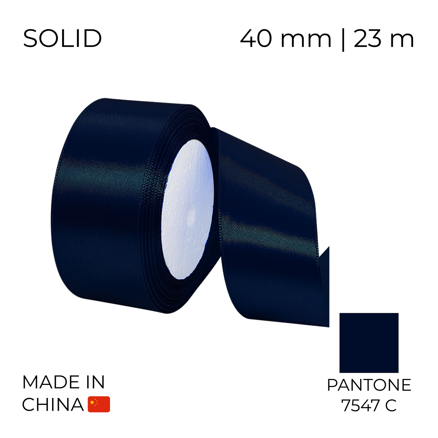 Satin Ribbon 40 mm 024 Dark Blue 23 m (1 pc)