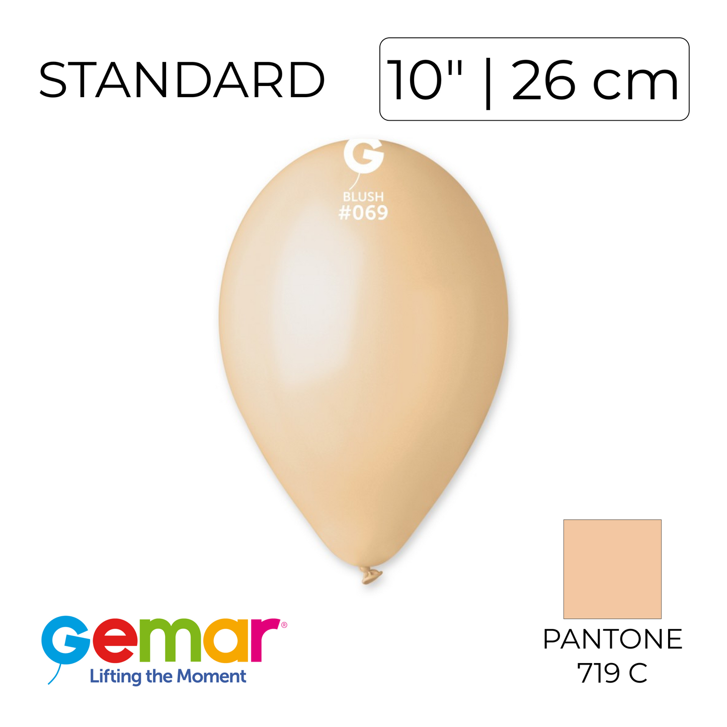 Gemar 10" | Standard 069 Blush (100 pcs)