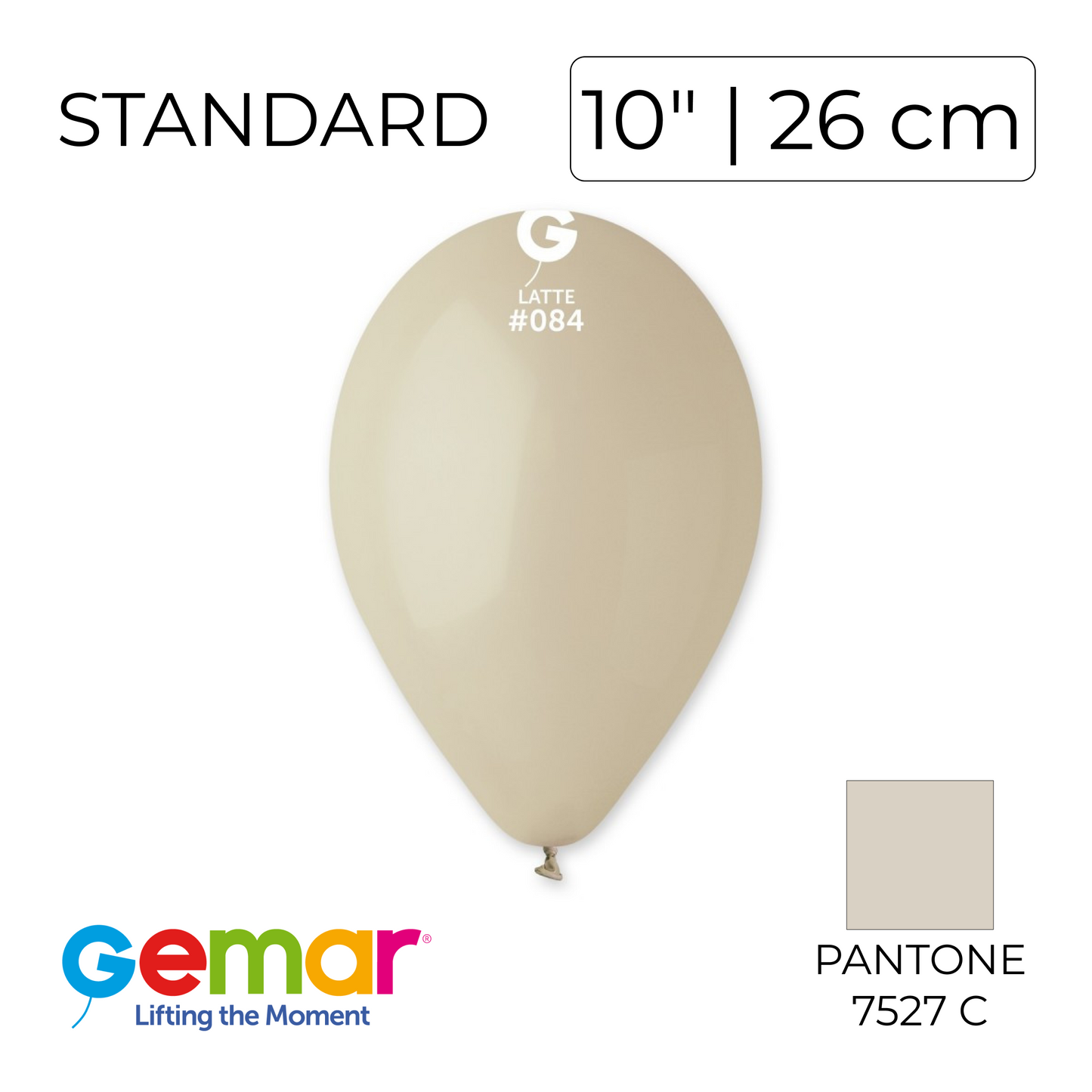 Gemar 10" | Standard 084 Latte (100 pcs)