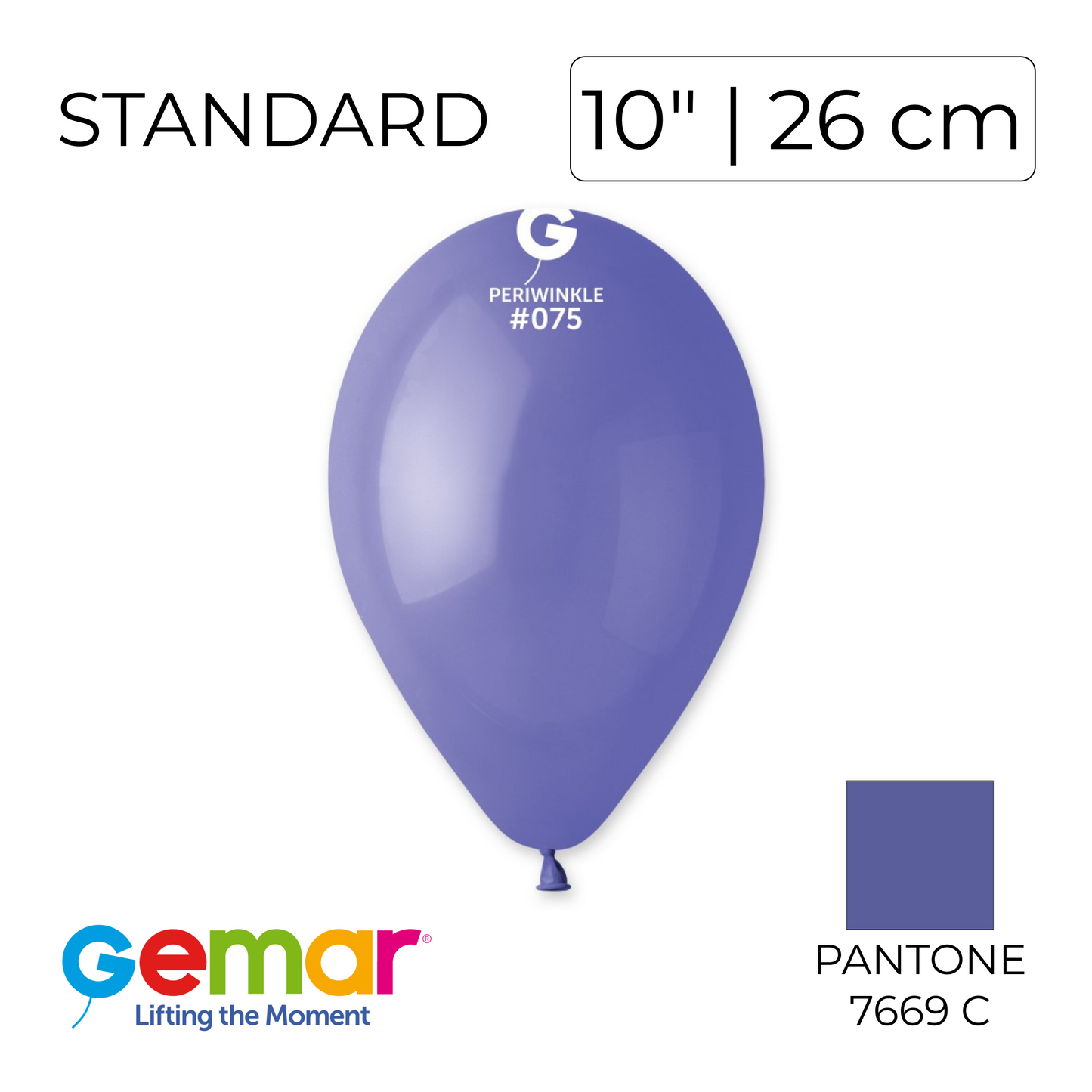 Gemar 10" | Standard 075 Periwinkle (100 pcs)