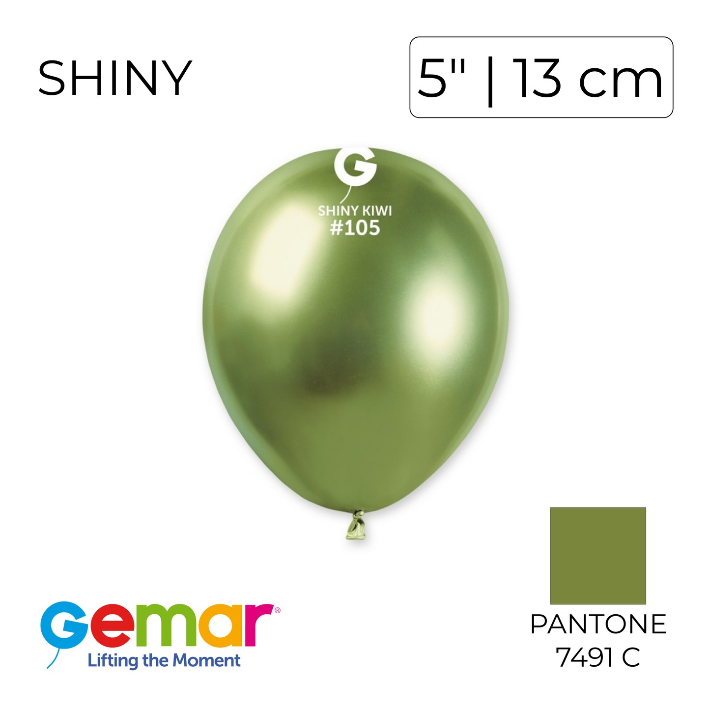 Gemar 5" | Shiny 105 Kiwi (100 pcs)