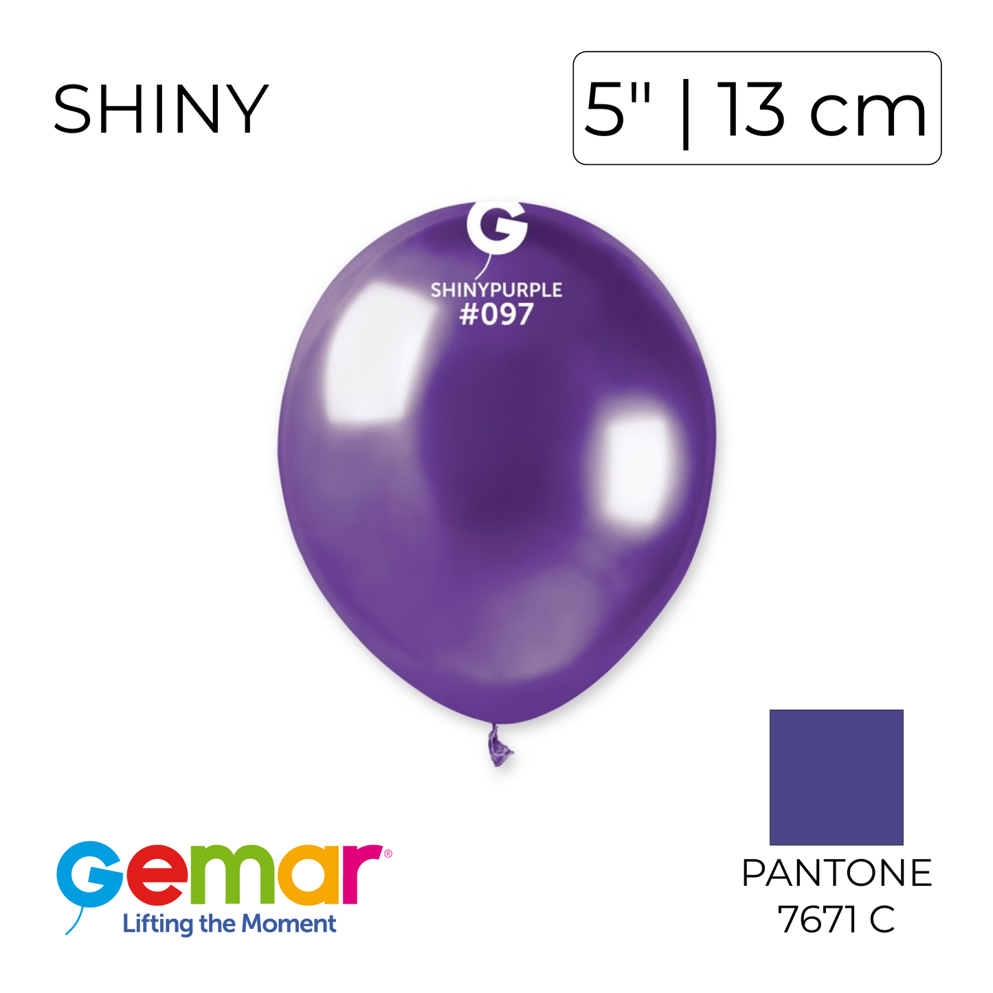 Gemar 5" | Shiny 097 Purple (100 pcs)