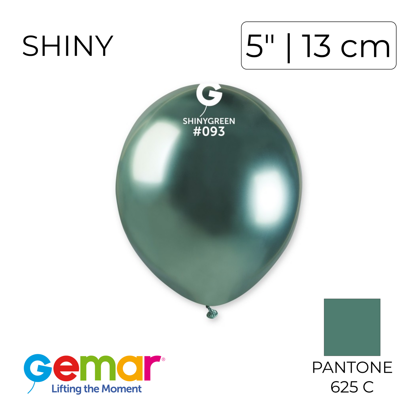 Gemar 5" | Shiny 093 Green (100 pcs)