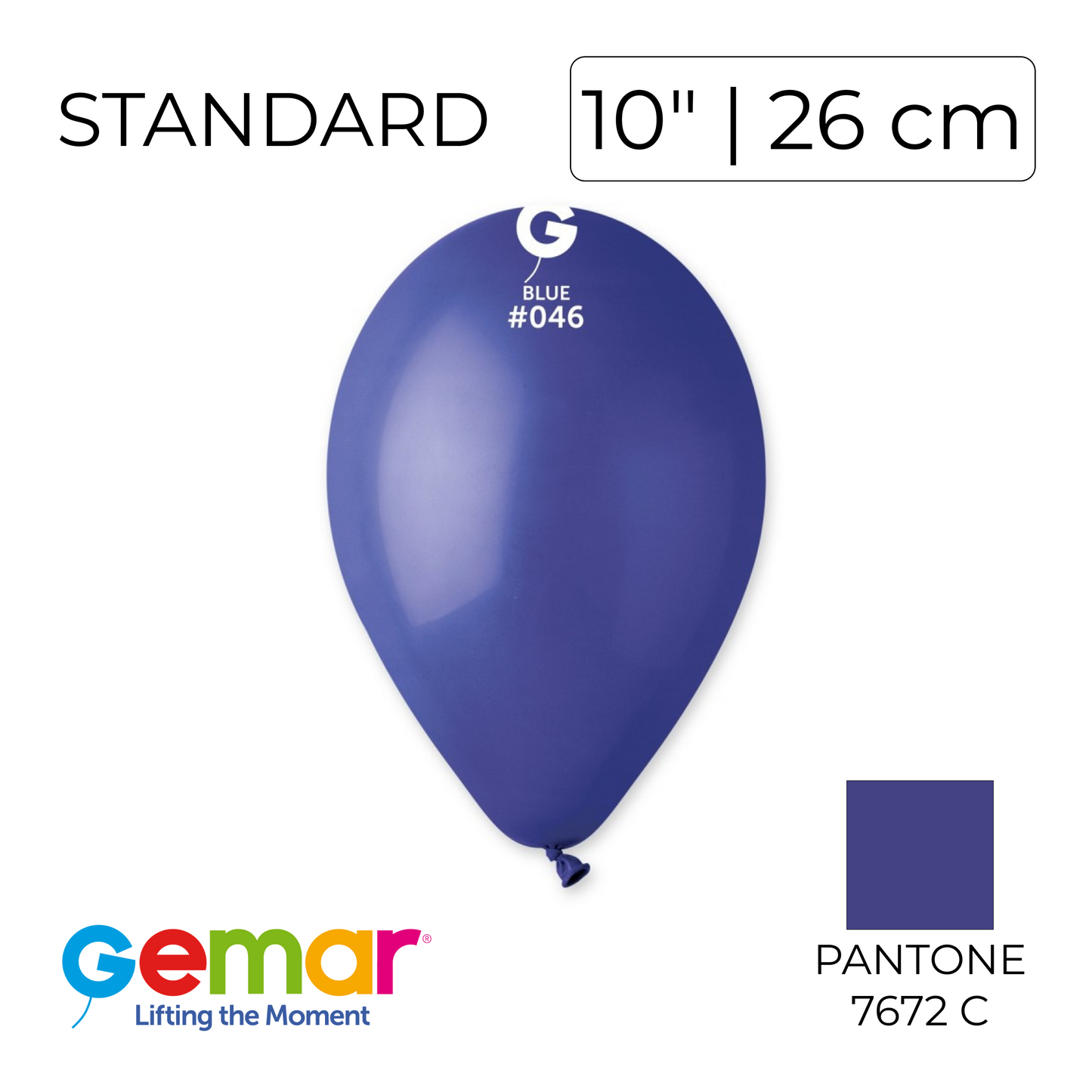 Gemar 10" | Standard 046 Blue (100 pcs)