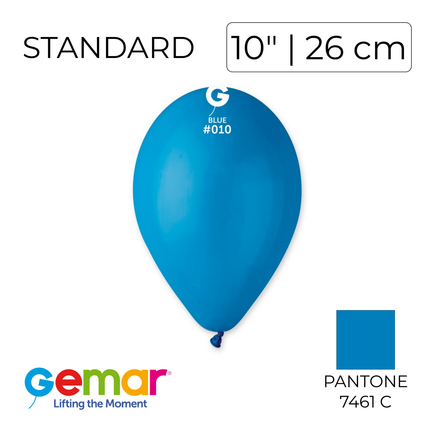 Gemar 10" | Standard 010 Blue (100 pcs)