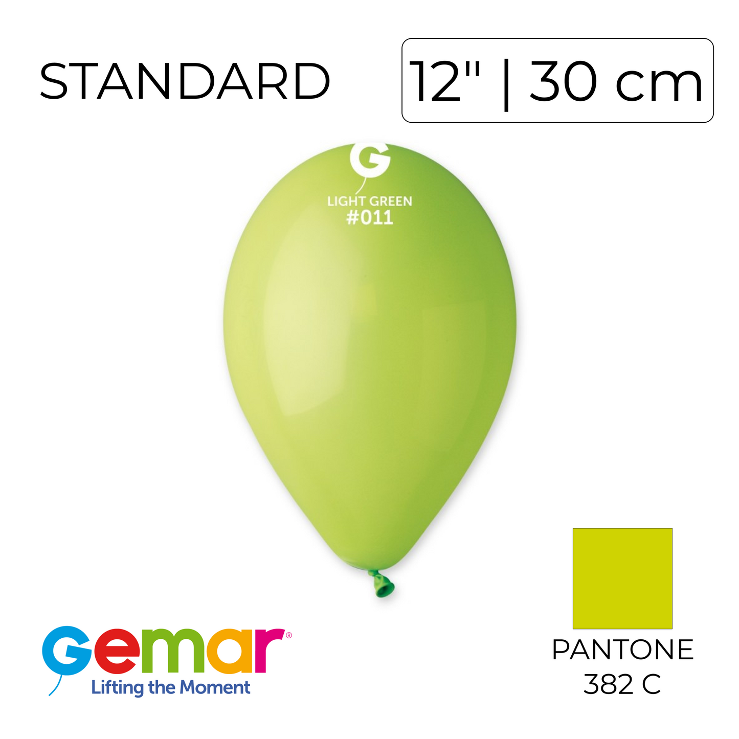 Gemar 12" | Standard 011 Light Green (100 pcs)