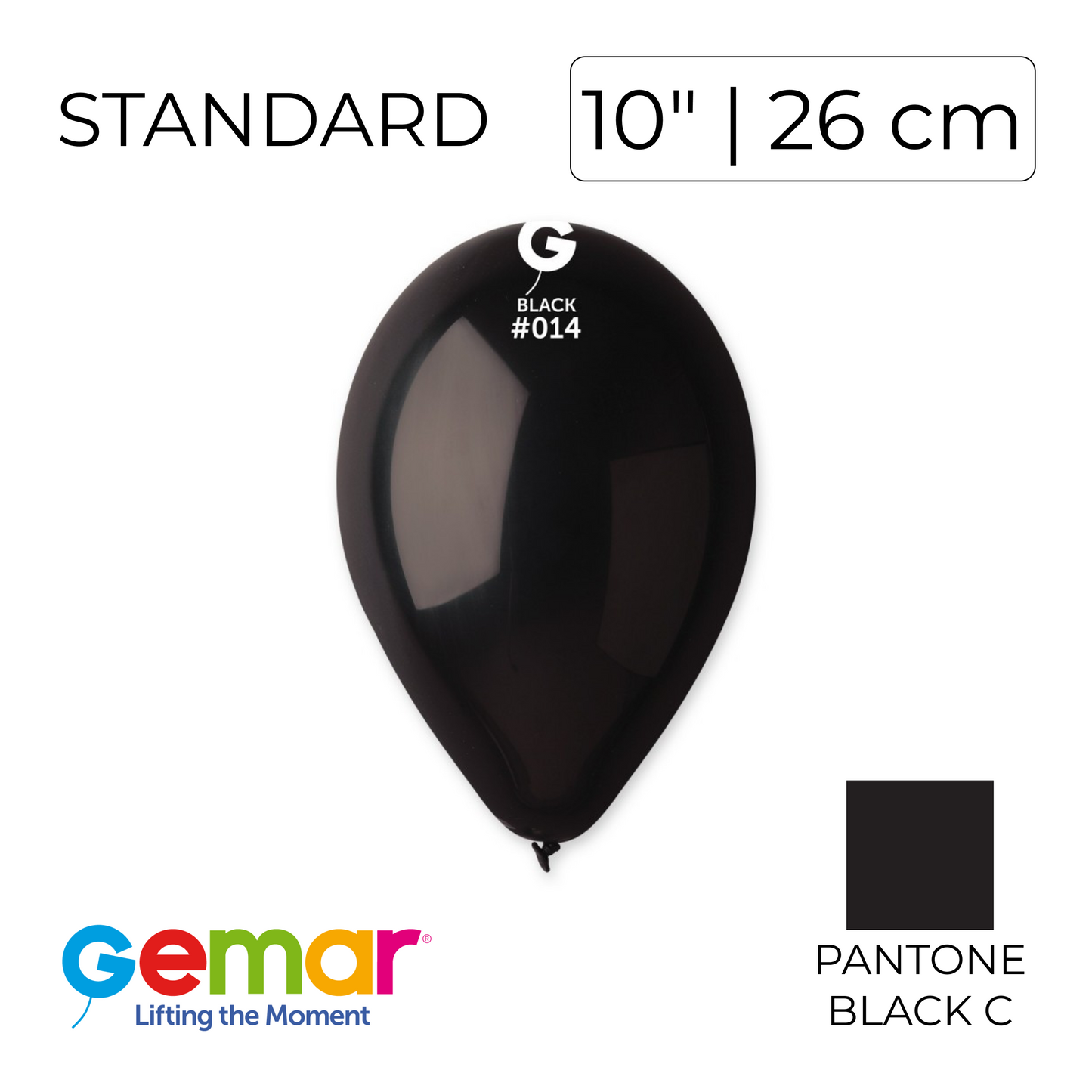 Gemar 10" | Standard 014 Black (100 pcs)