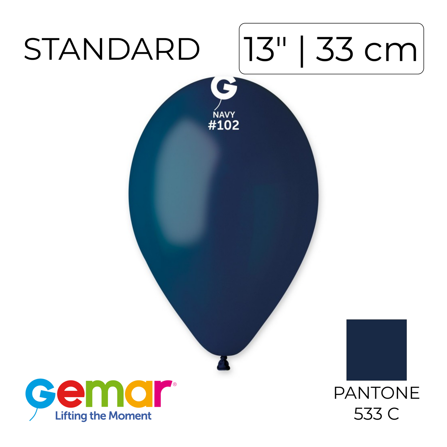 Gemar 13" | Standard 102 Navy (100 pcs)