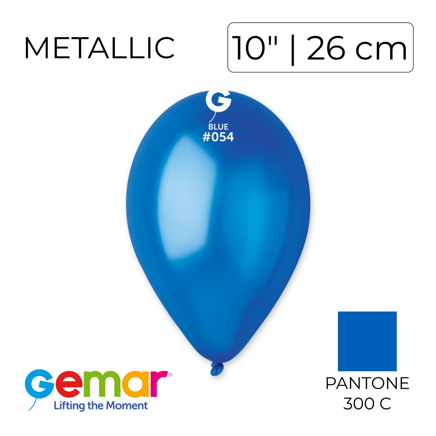 Gemar 10" | Metallic 054 Blue (100 pcs)