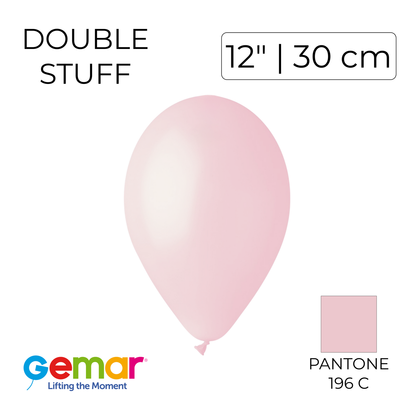 Double Stuff Gemar 12” Pale Pink | 073 in 001 (25 pcs)