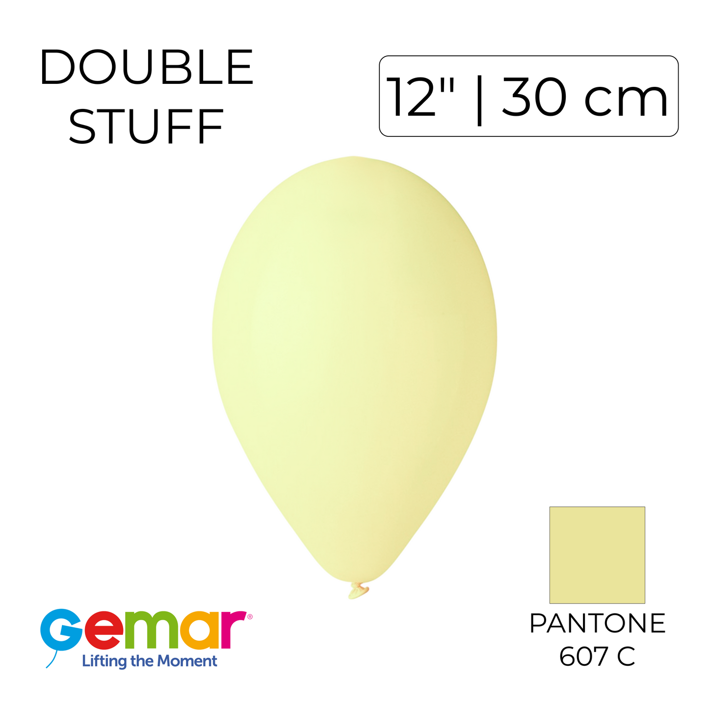 Double Stuff Gemar 12” Pale Yellow | 002 in 001 (25 pcs)