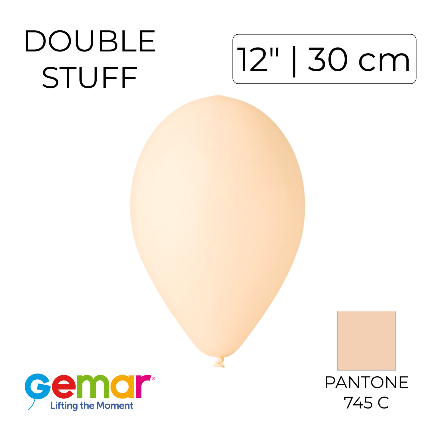Double Stuff Gemar 12” Pale Peach | 060 in 001 (25 pcs)