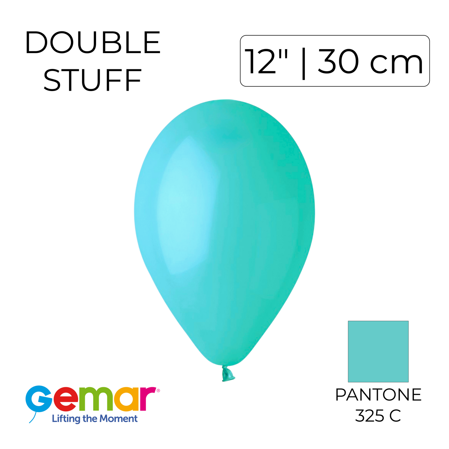 Double Stuff Gemar 12” Aquamarine | 068 in 050 (25 pcs)