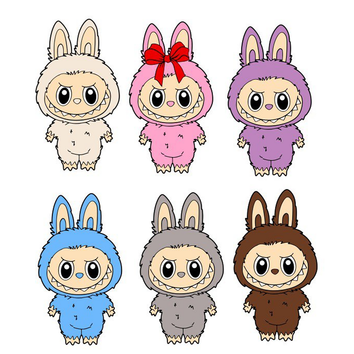 Sticker for Cardboard Cutout - Labubu 100 x 56 cm (1 pc)