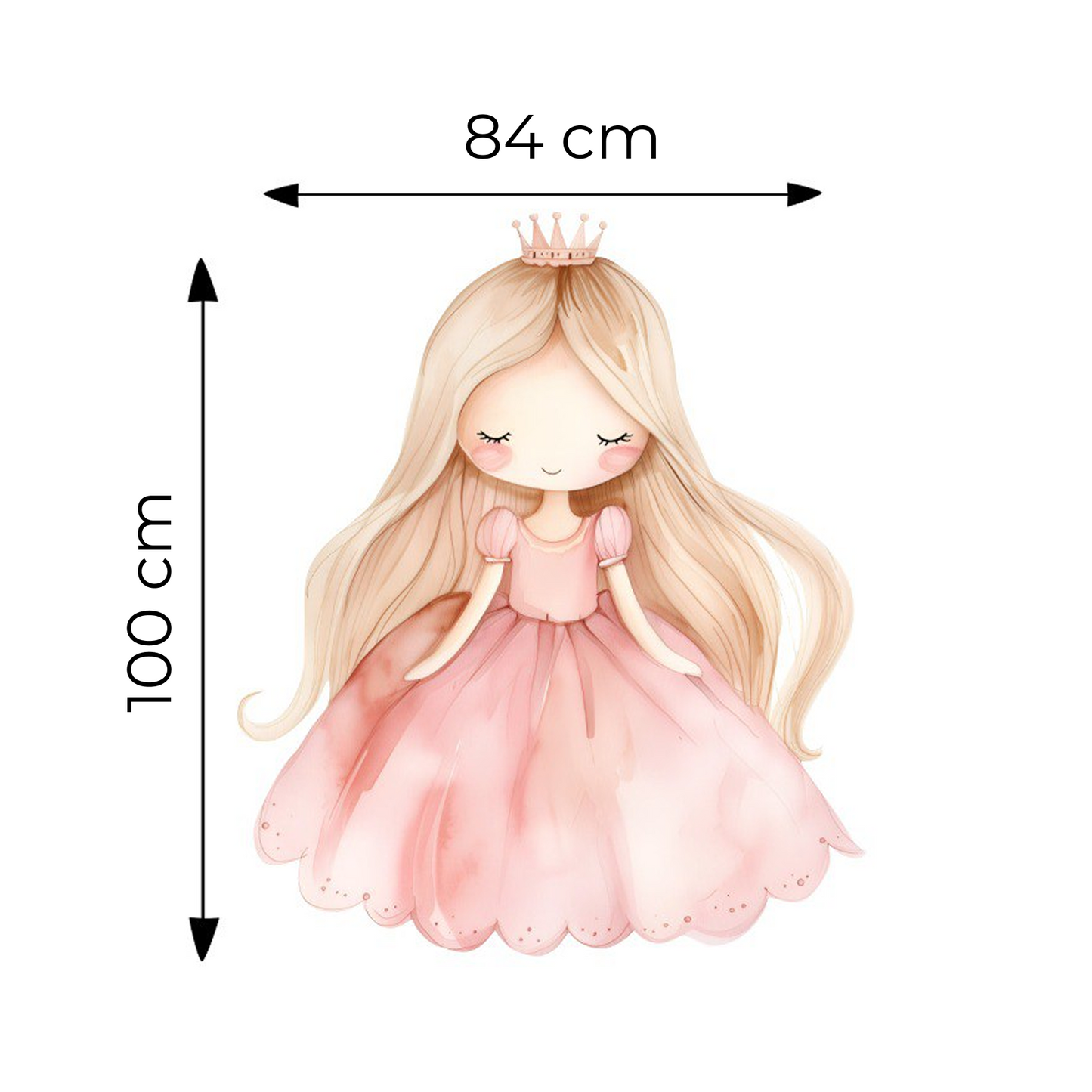 Sticker for Cardboard Cutout - Princess 100 x 84 cm (1 pc)
