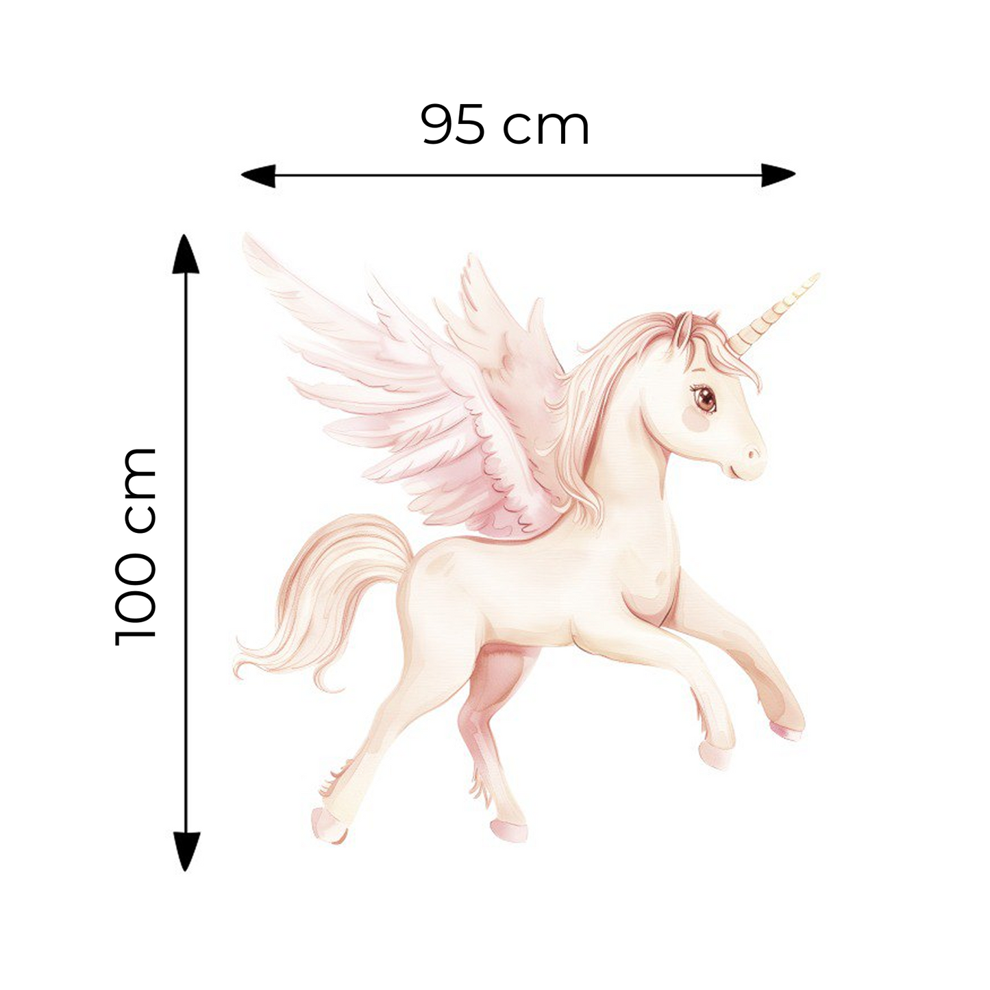 Sticker for Cardboard Cutout - Unicorn 100 x 95 cm (1 pc)