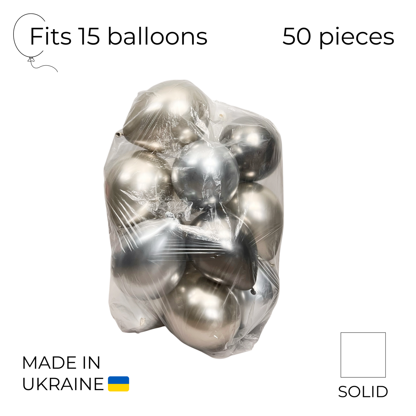 Balloon Transport Bags for 15 Inflated Balloons - Clear (50 pcs)