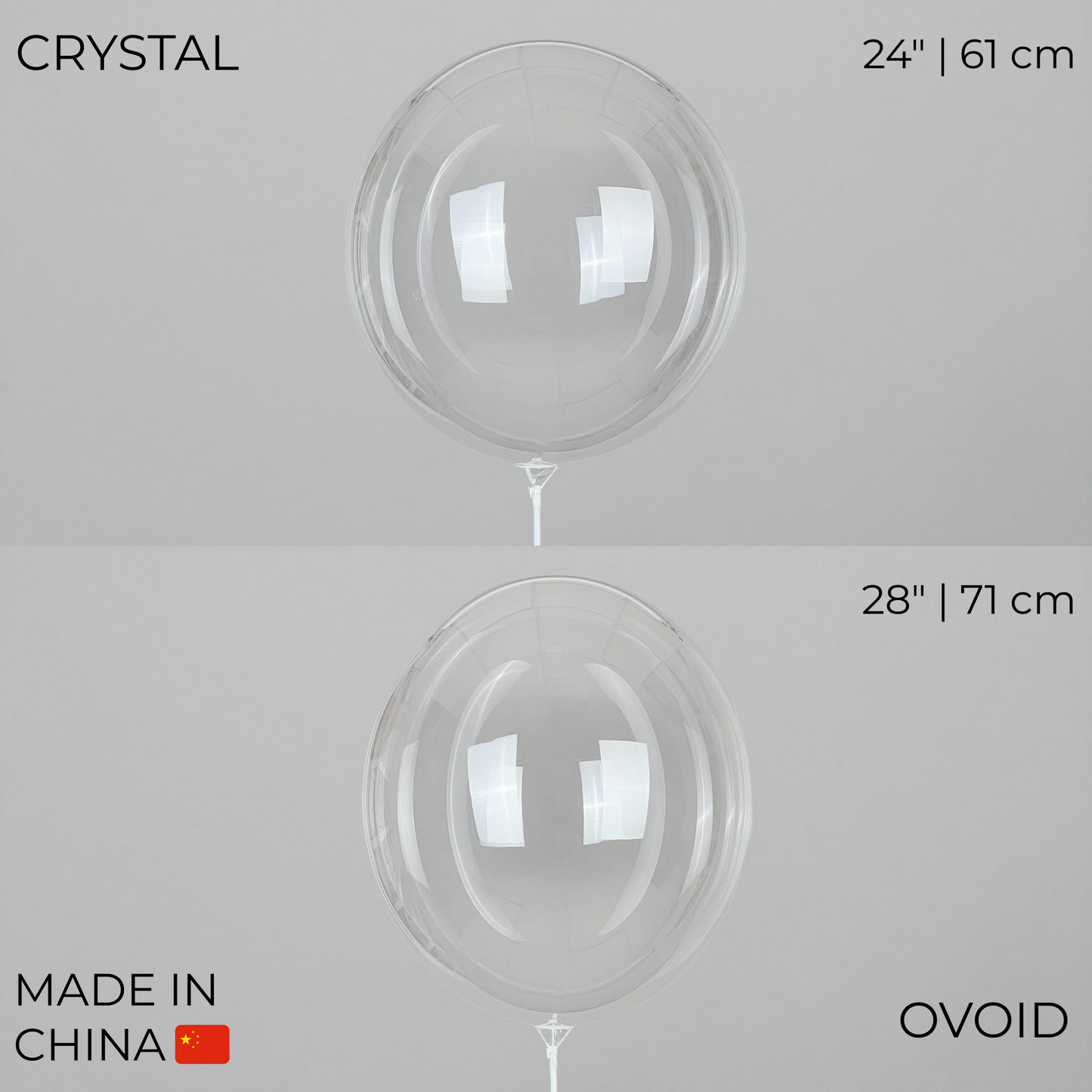 Bobo PVC Balloon Ovoid 16"-18" | China (10 pcs)