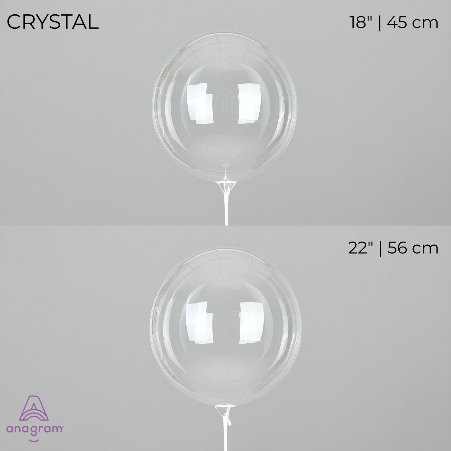 Bubble Crystal Clearz Anagram 18"-22" | USA (1 pc)