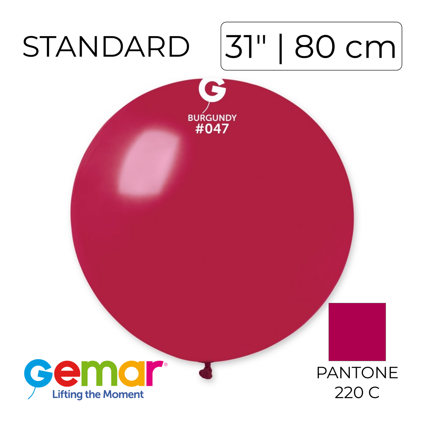 Gemar 31" | Standard 047 Burgundy (10 pcs)