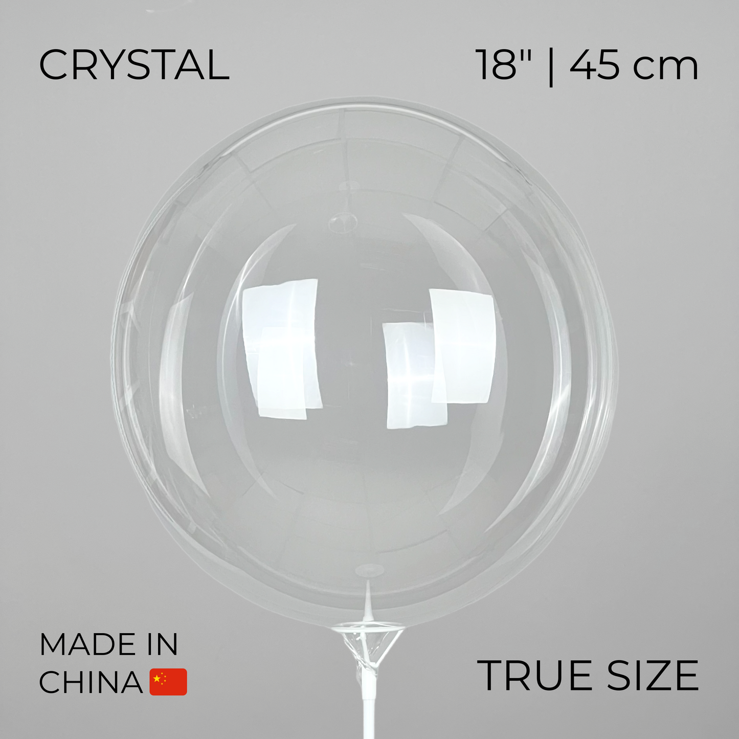 Bobo PVC Balloon with Wide Neck True Size 18" | China (10 pcs)