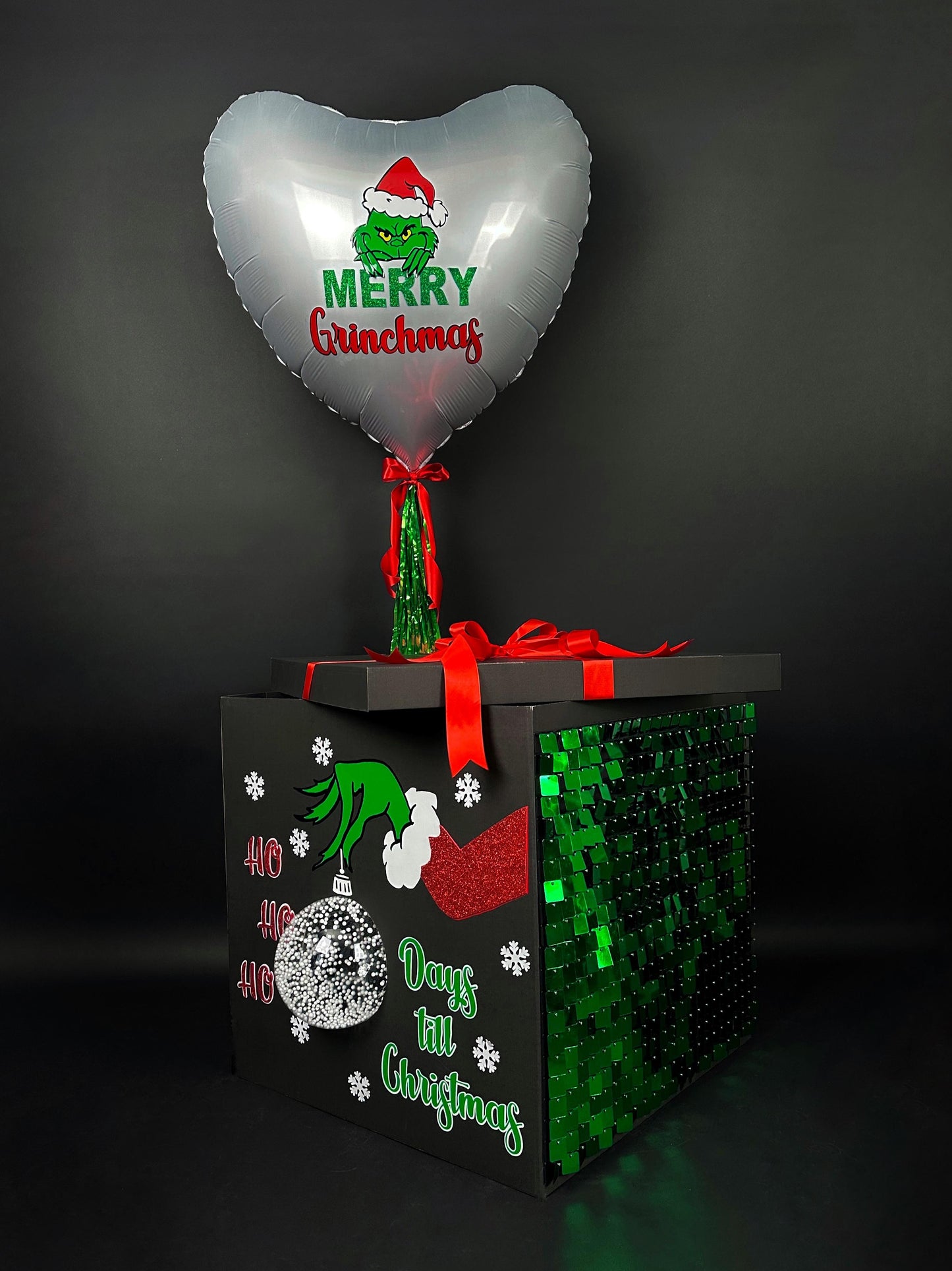 Surprise Balloon Box 70 cm | 28"  - Black (1 pc)