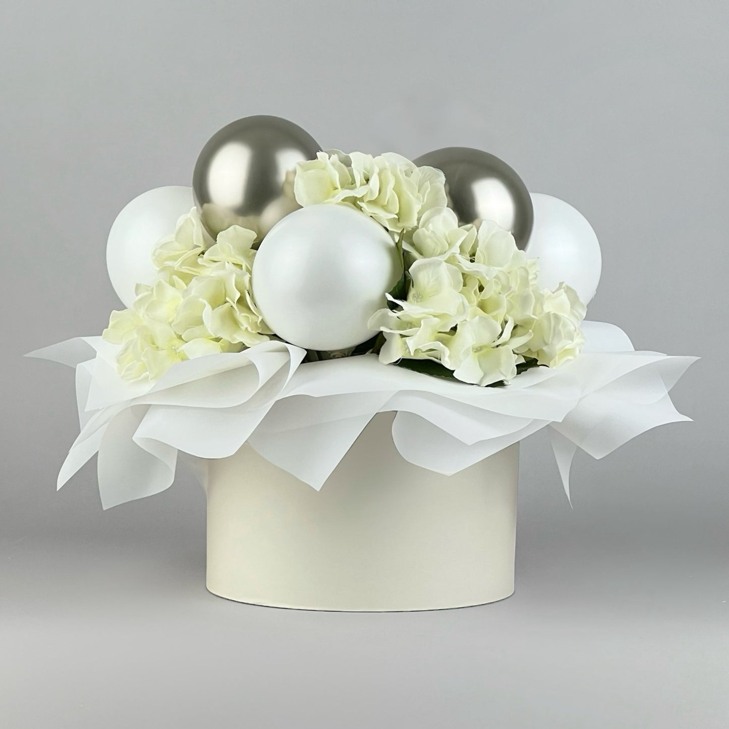 Round Flower Box 8" x 7" | 20 × 18 cm Latte (1 pc)