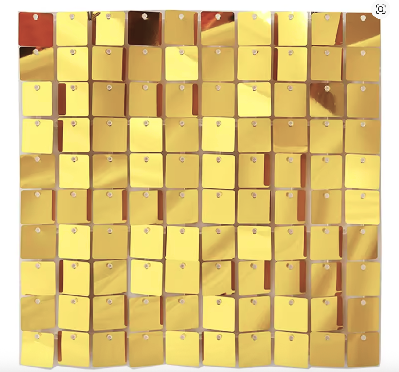Shimmer Wall Backdrop Panels - Gold | 30x30 cm (36 pcs) + 2 Bonus Sequin Sets