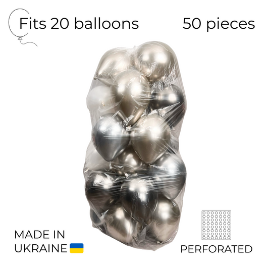 Balloon Transport Bags for 20 Inflated Balloons -  Clear (50 pcs)