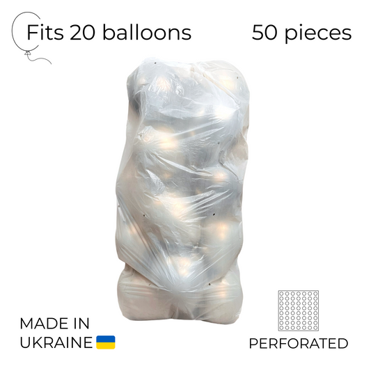 Balloon Transport Bags for 20 Inflated Balloons -  White (50 pcs)