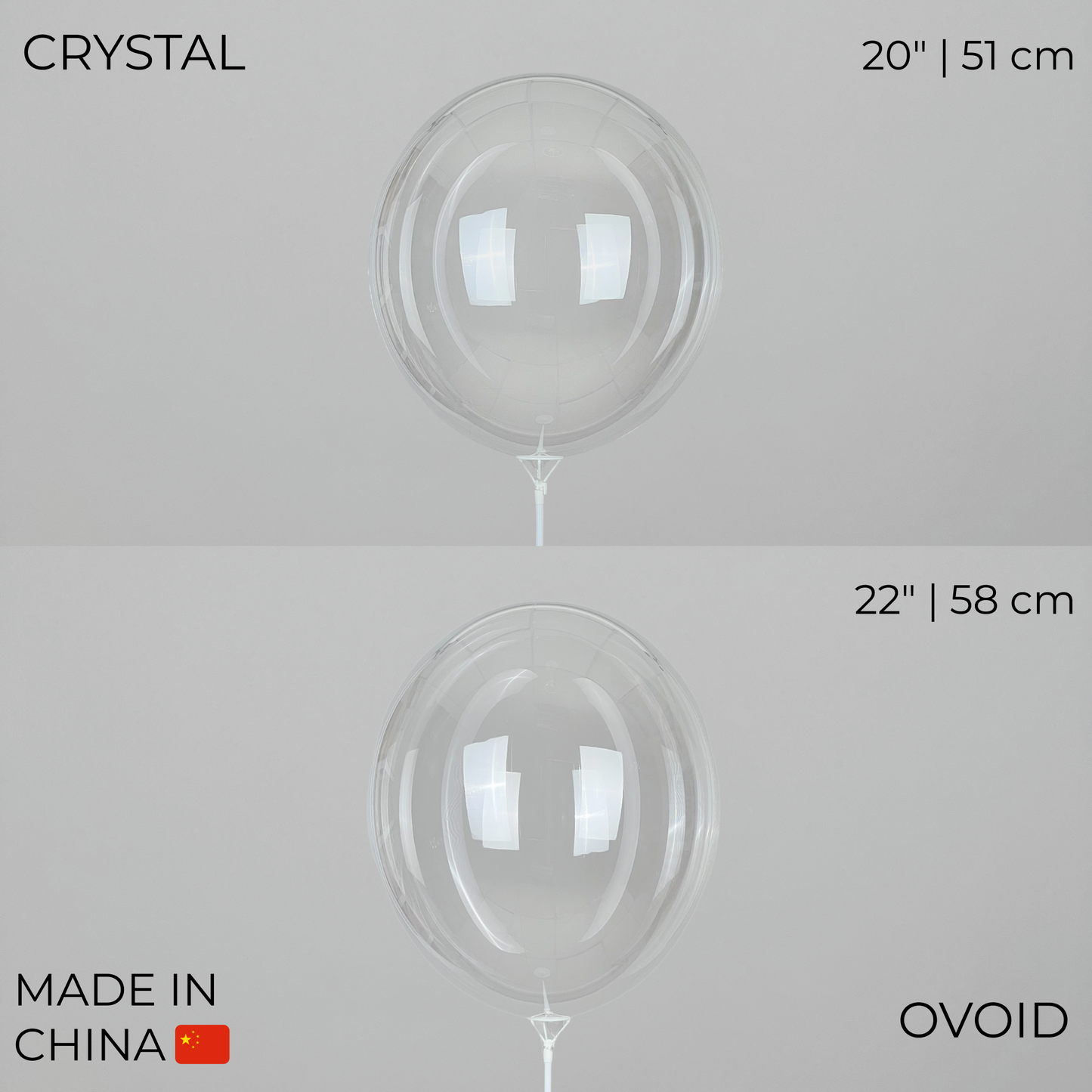 Bobo PVC Balloon Ovoid 20"-22" | China (10 pcs)