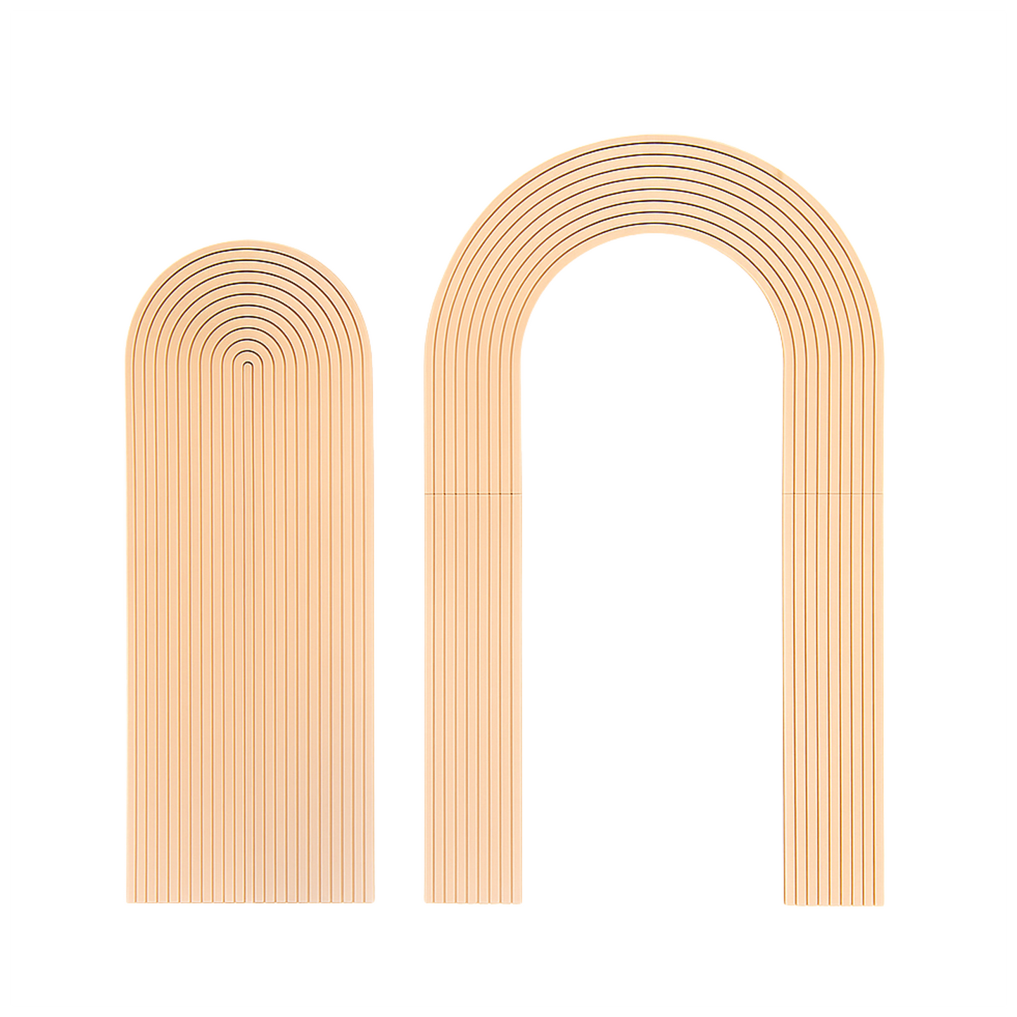 Double Wooden Arch | Ribbed - Unpainted (1 pc)