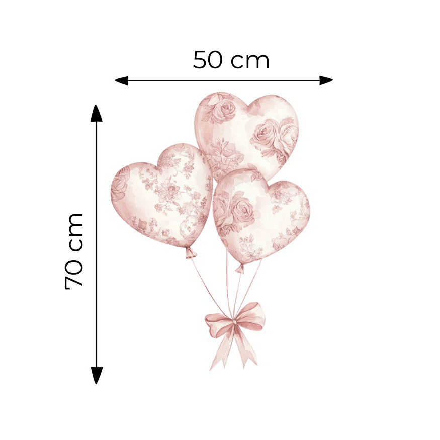 Sticker for Cardboard Cutout - Toile Pink Balloons 75 x 50 cm (1 pc)