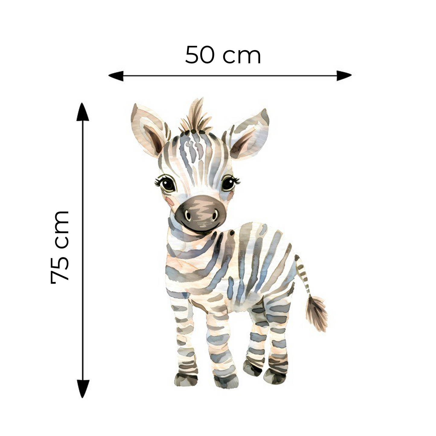 Sticker for Cardboard Cutout - Zebra 75 x 50 cm (1 pc)