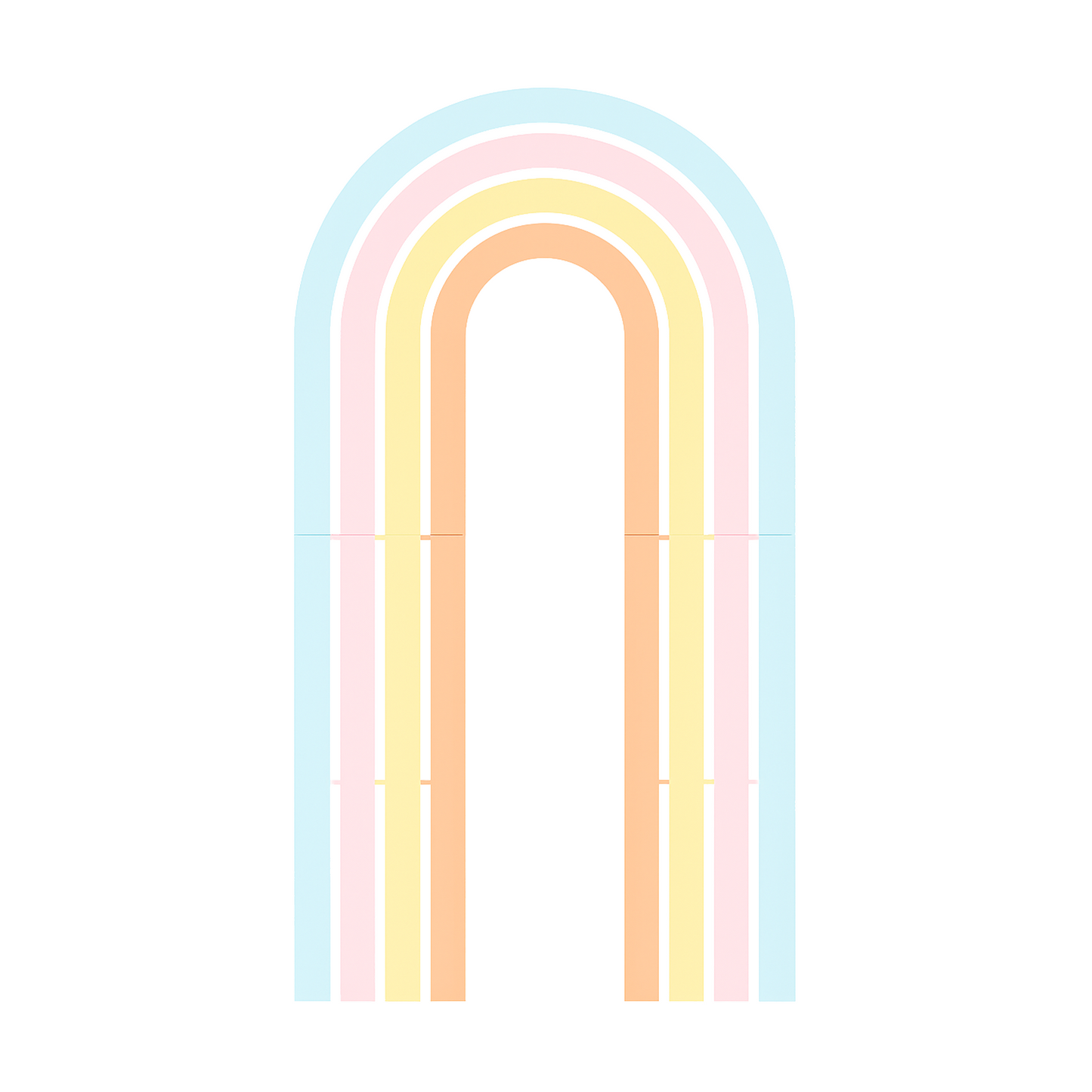 Wooden Arch – Painted “Rainbow” Design (1 pc)