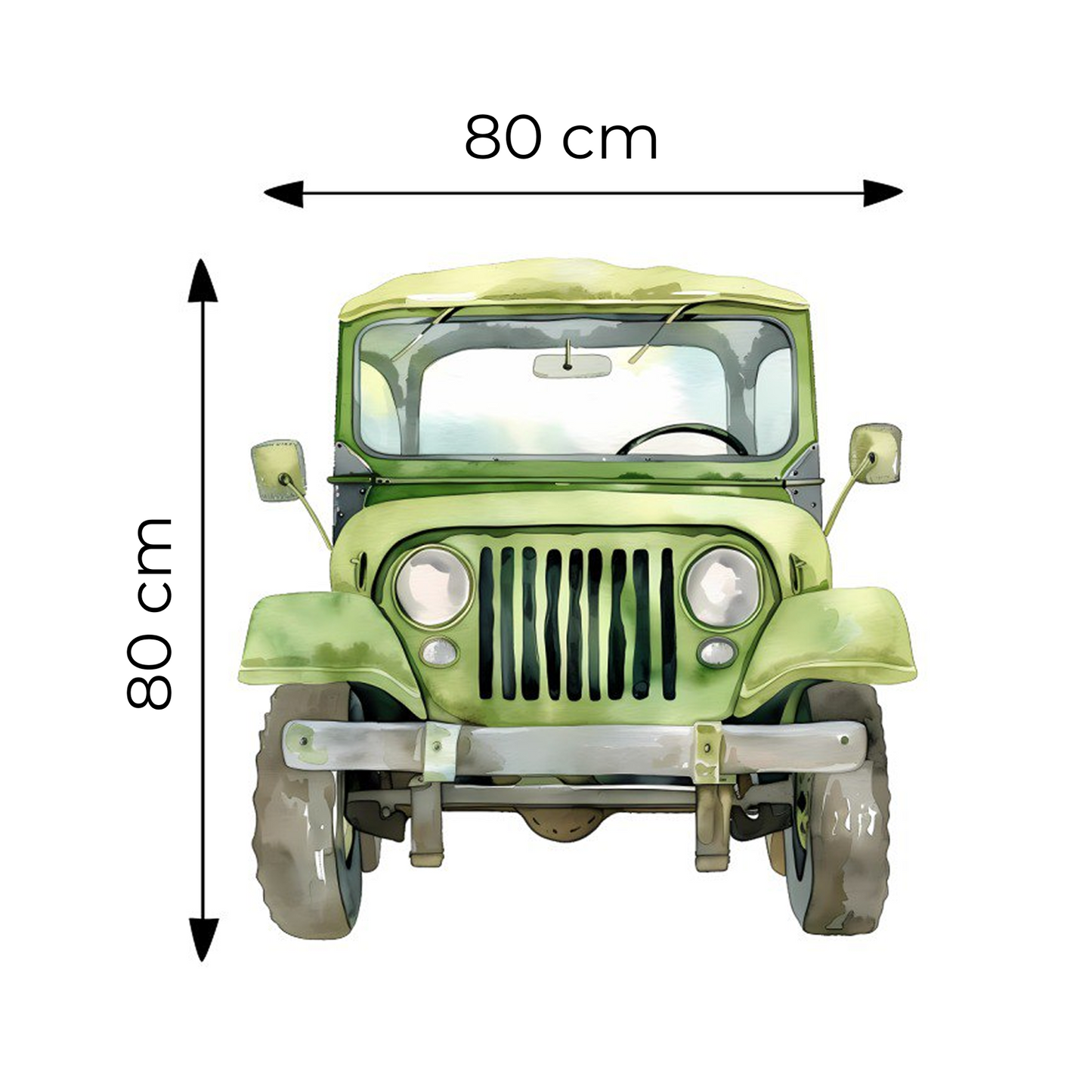 Sticker for Cardboard Cutout - Safari Jeep 80 x 80 cm (1 pc)