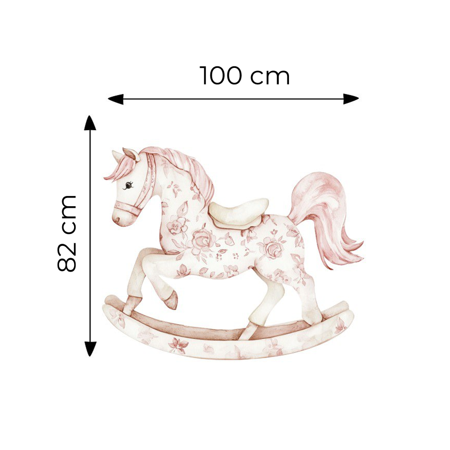 Sticker for Cardboard Cutout - Toile Pink Horse 82 x 100 cm (1 pc)