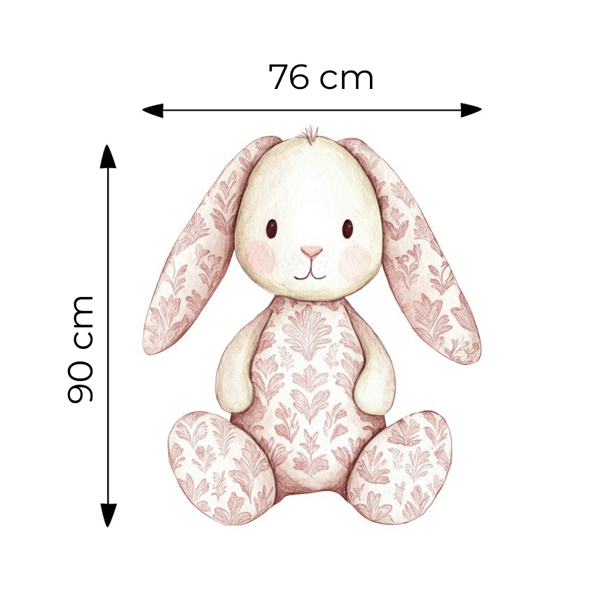 Sticker for Cardboard Cutout - Toile Pink Bunny 90 x 76 cm (1 pc)