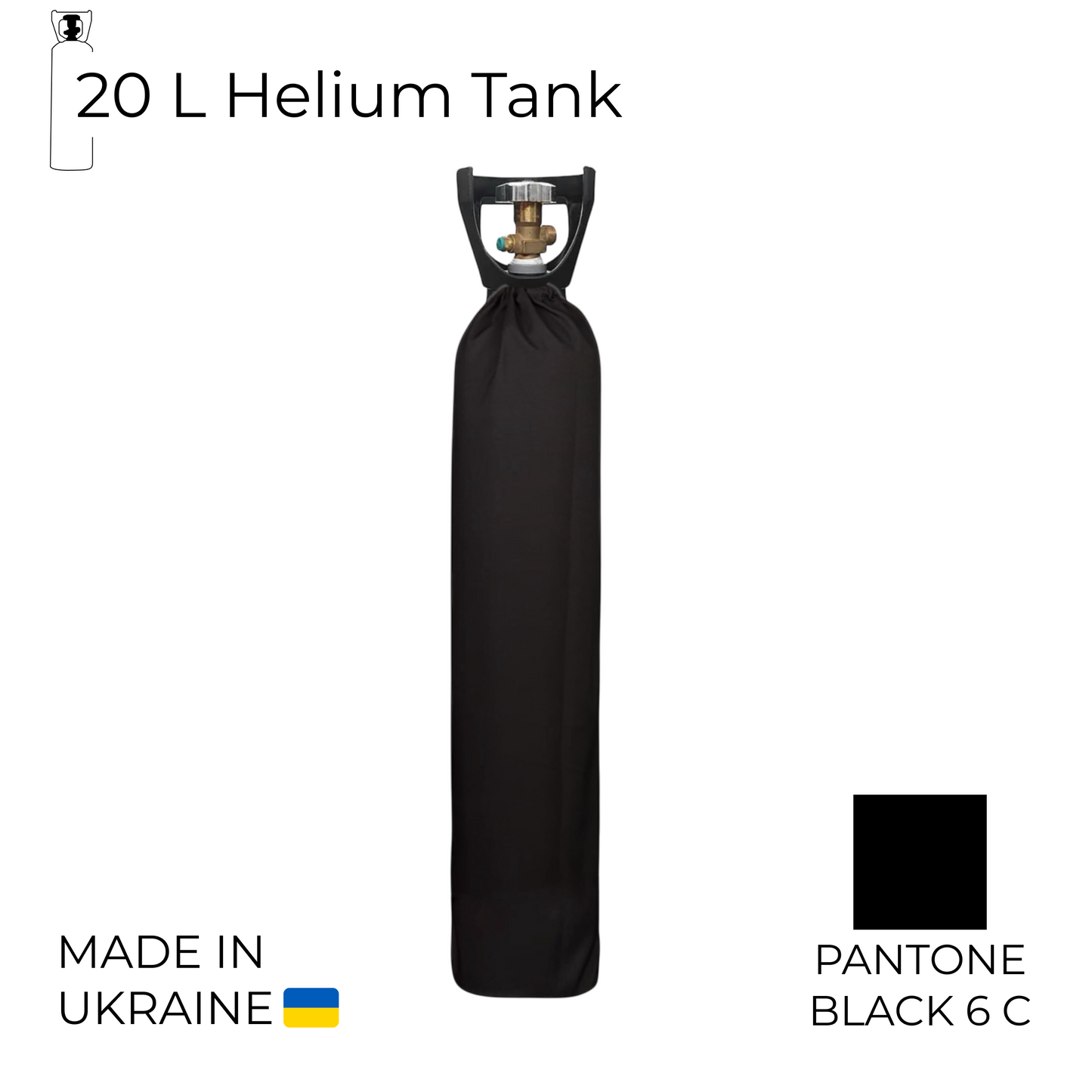 Helium Tank Cover 20L | Black (1 pc)