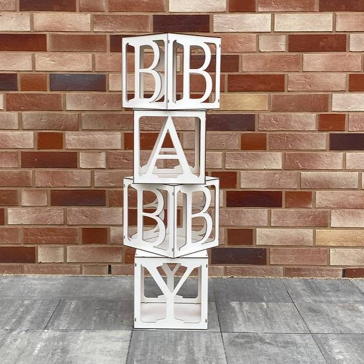 Wooden Cube Blocks with Letters "BABY" - Painted (1 pc)