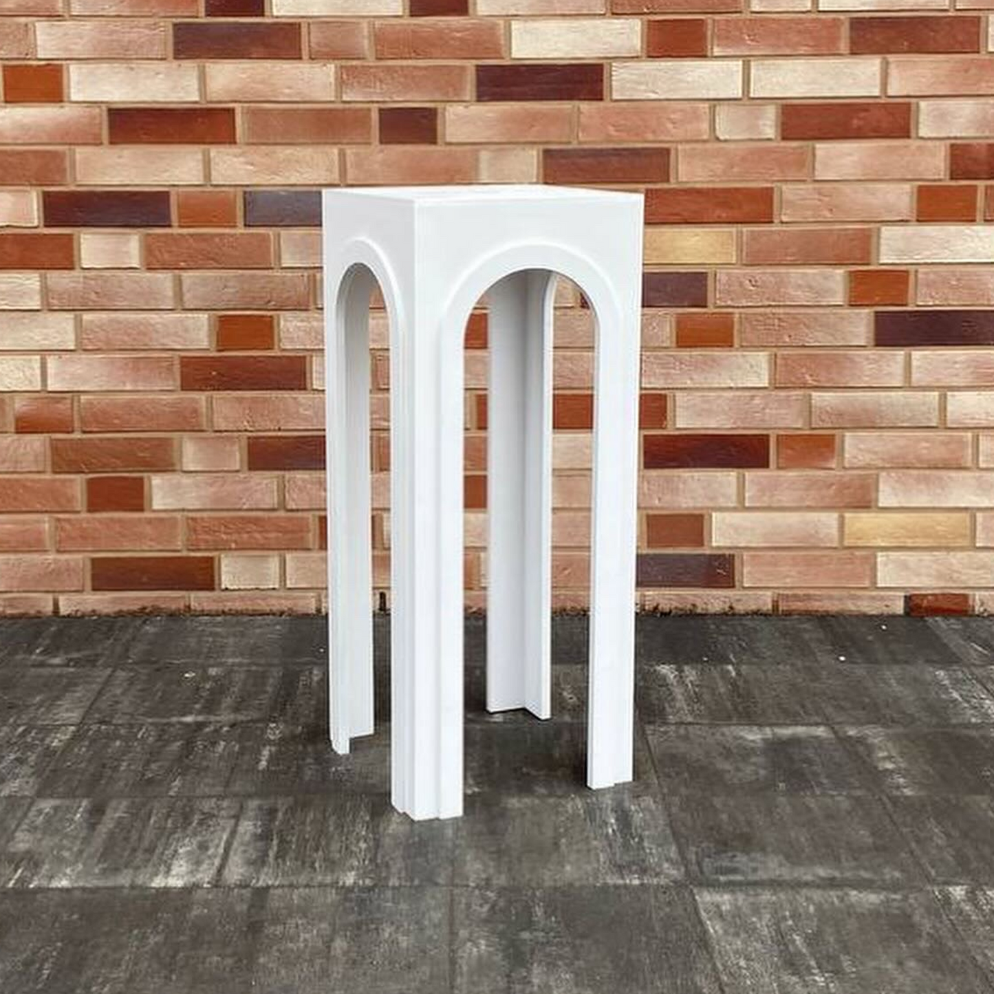Wooden Decorative Table with Arch Panels - Painted (1 pc)