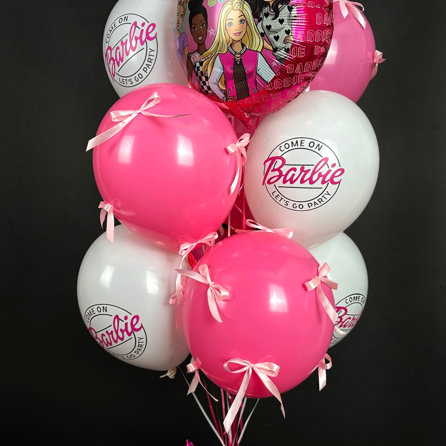 Satin Bow Set 004 Pink | 12 mm (30 pcs)