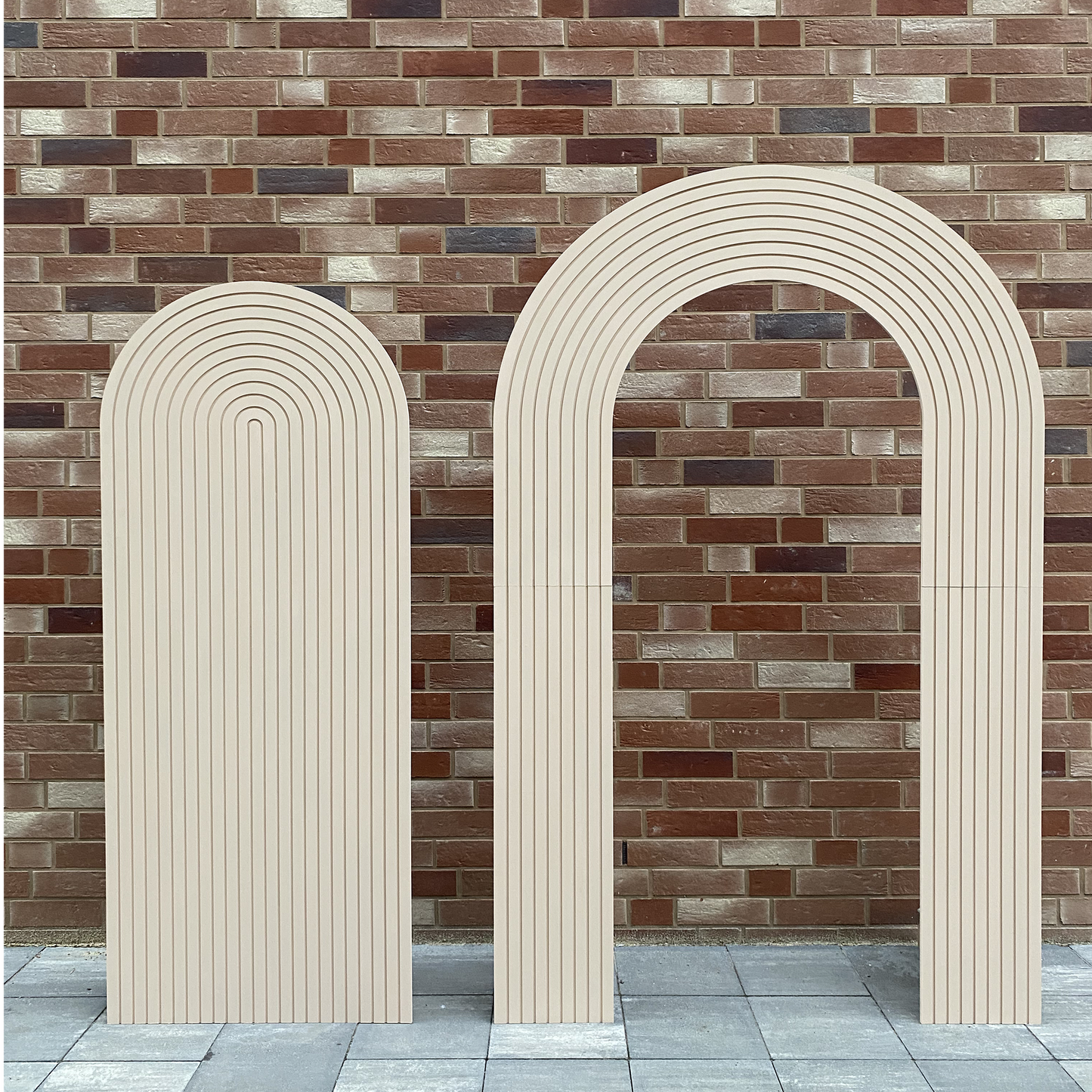 Double Wooden Arch | Ribbed - Unpainted (1 pc)