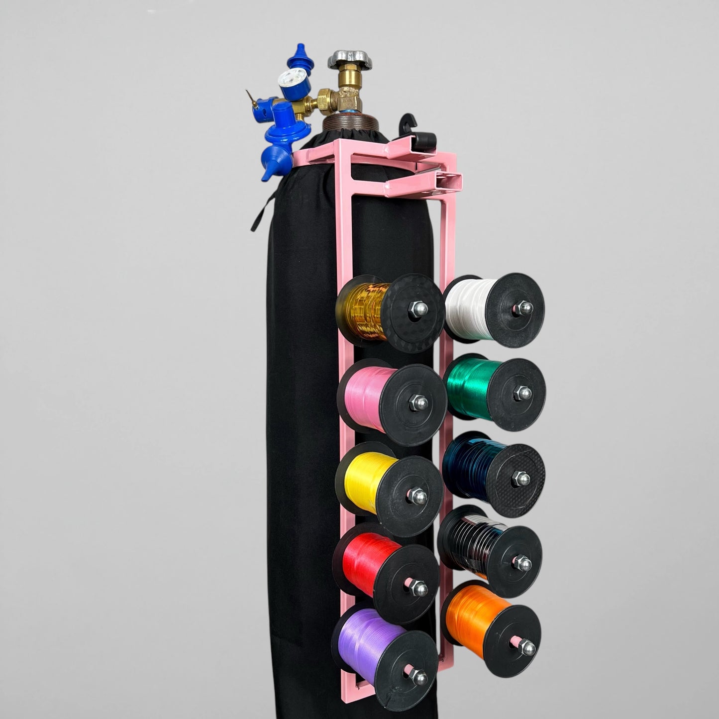Ribbon Dispenser for Helium Tank LNK-9 - Detachable Pink | 10 spools + Cutter (1 pc)