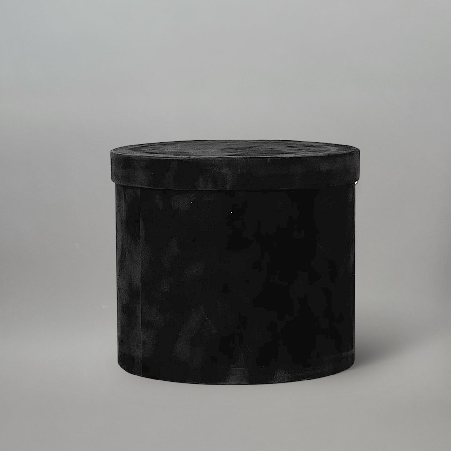 Lid for Velvet Round Flower Box 8" x 7" | 20 × 18 cm Black (1 pc)