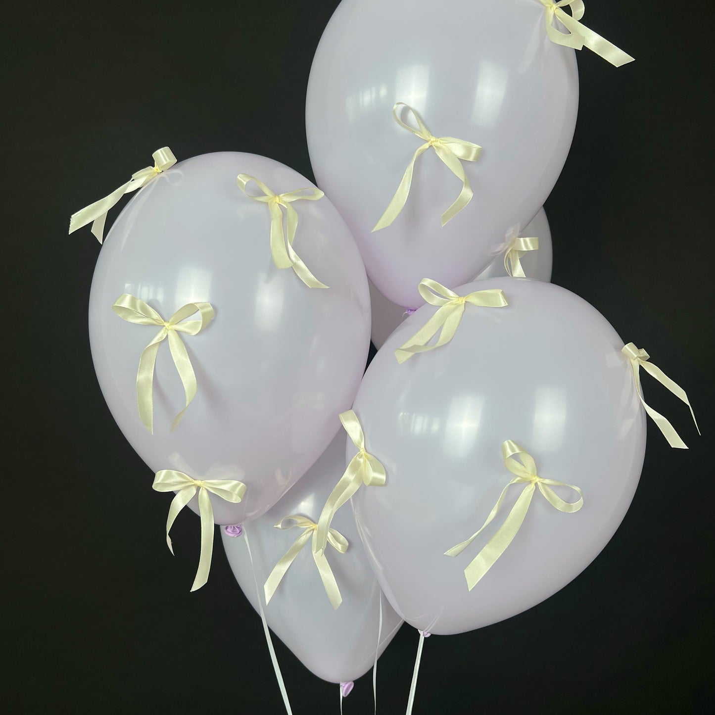 Satin Bow Set 001 Ivory | 12 mm (30 pcs)