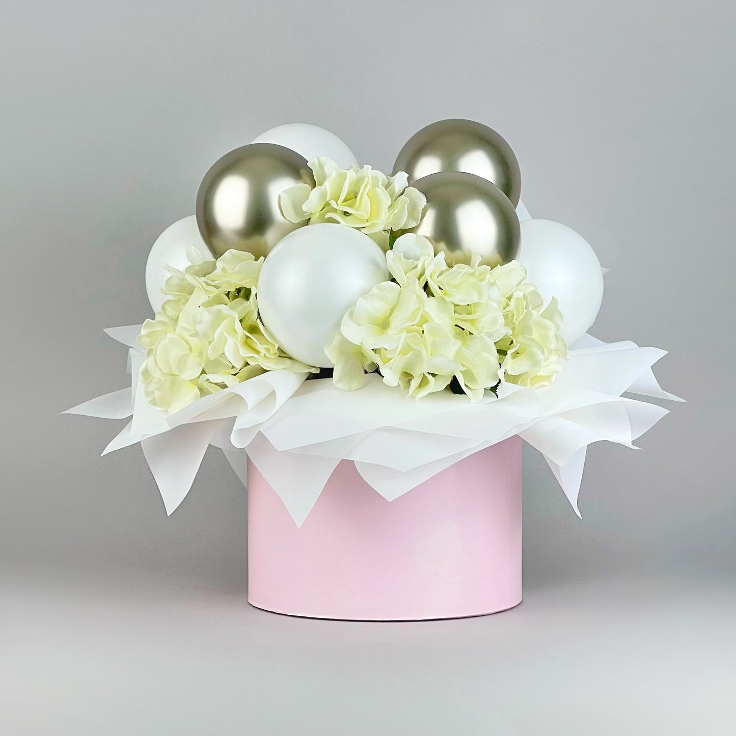 Round Flower Box 8" x 7" | 20 × 17 cm Light Pink (1 pc)