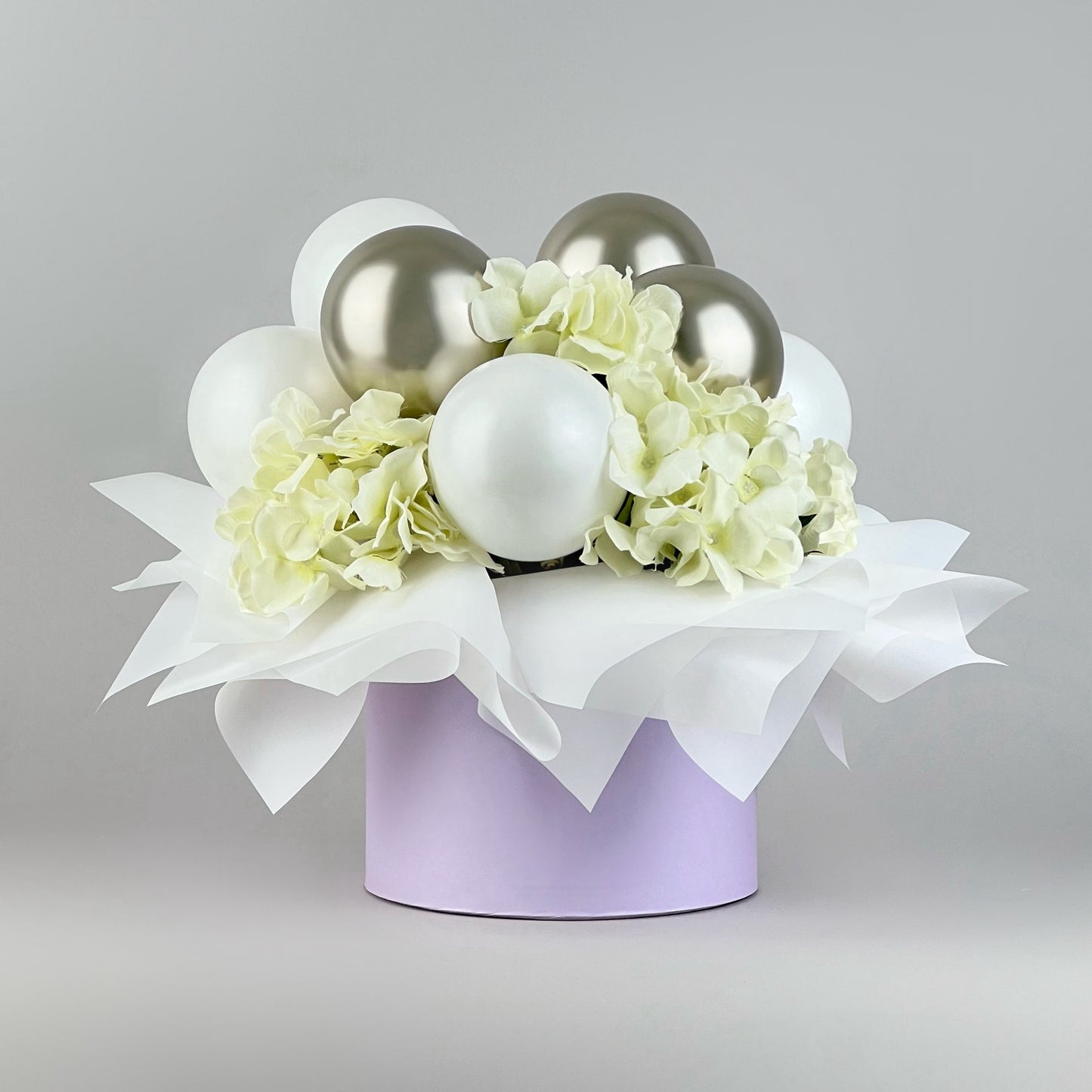 Round Flower Box 8" x 7" | 20 × 17 cm Lavender (1 pc)