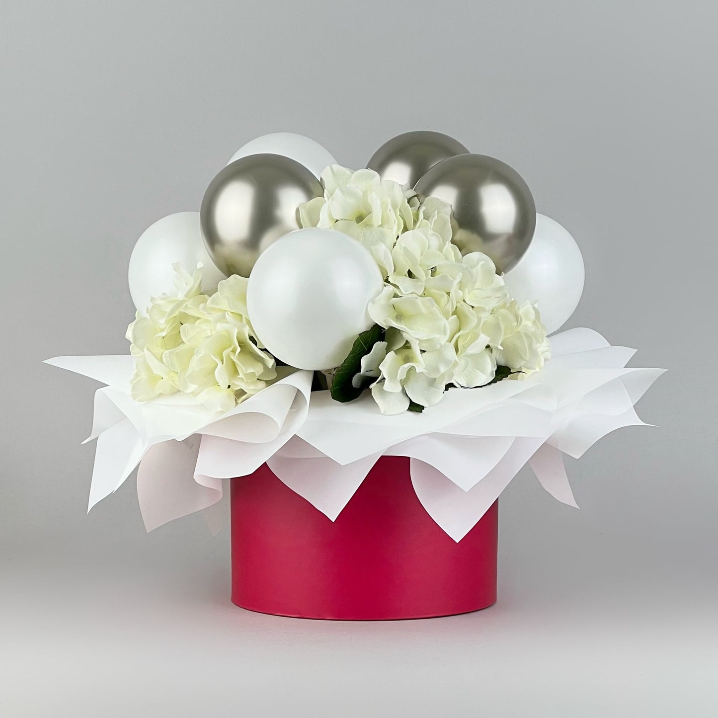 Round Flower Box 8" x 7" | 20 × 17 cm Raspberry (1 pc)